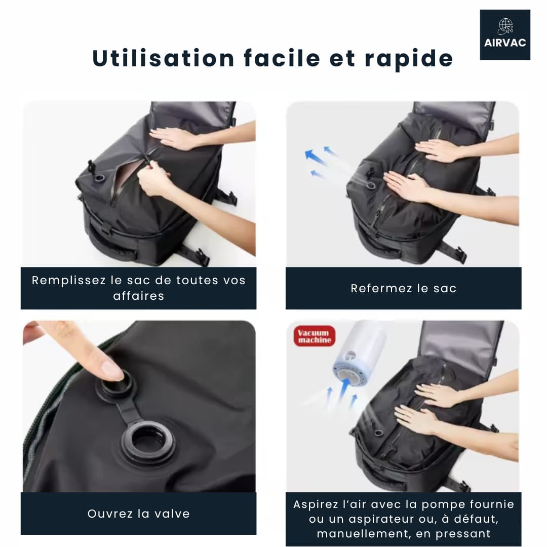 Sac de voyage compression AirVac